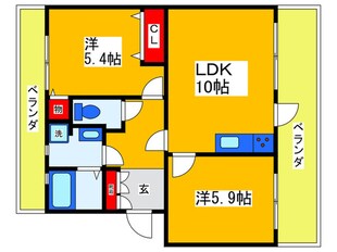 サンサシオンの物件間取画像